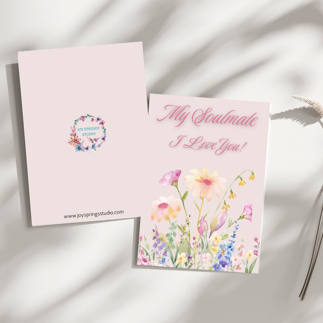 Soulmate Lovers Romantic Love Poems For Her Romantic Anniversary Card For Him