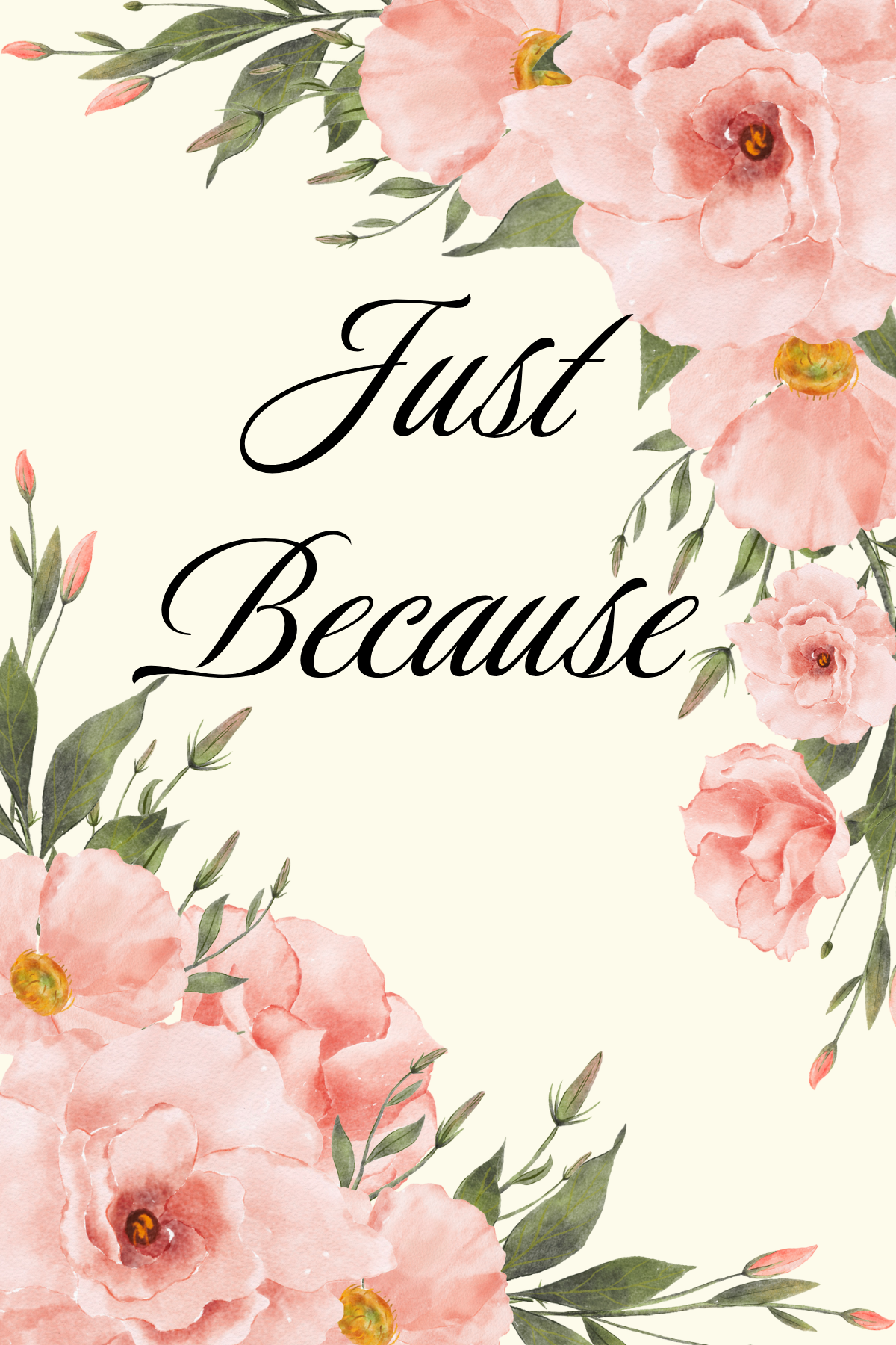 "Just Because" Romantic Love Poem For Spouse Lovely Romantic Cards