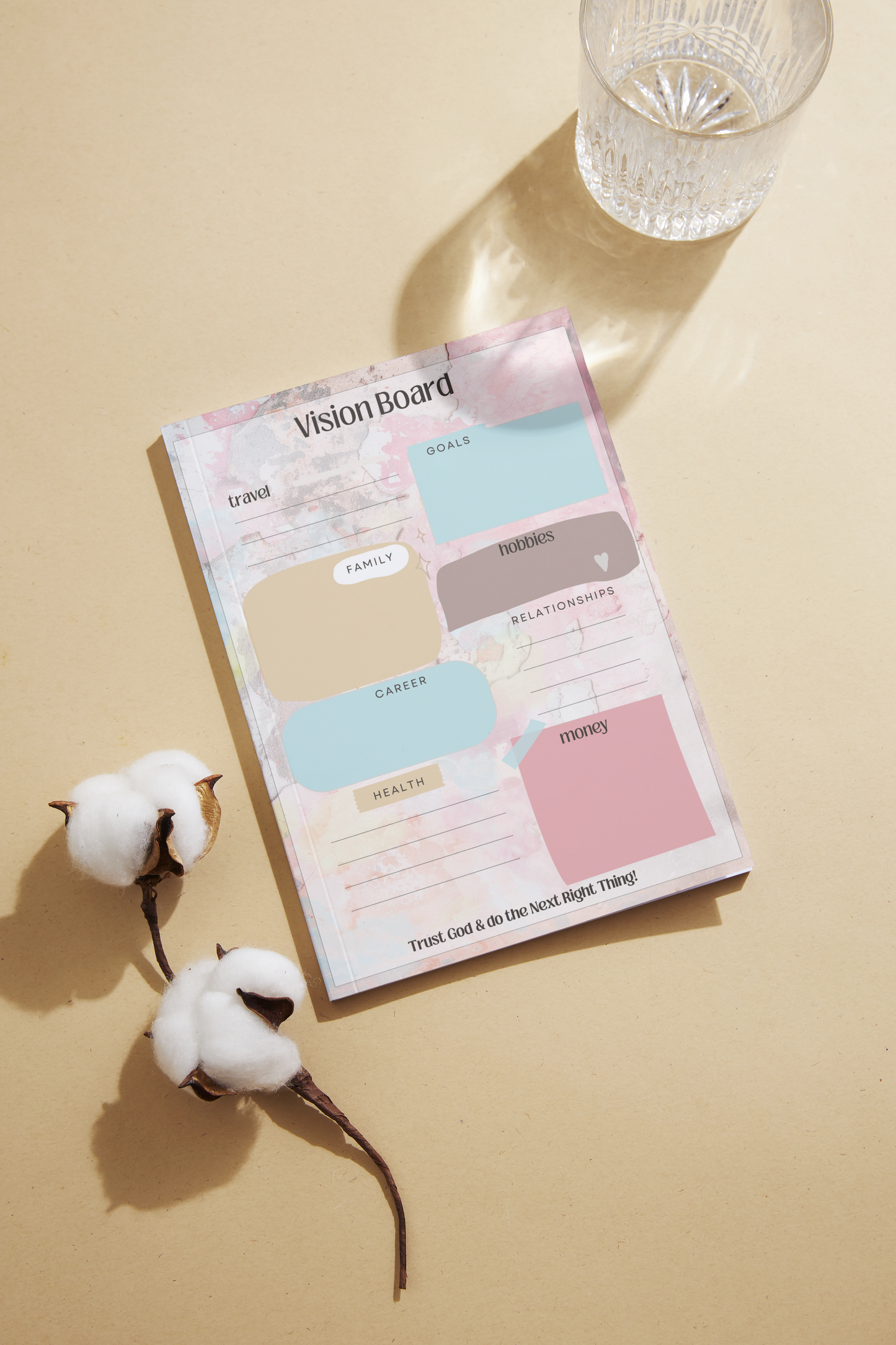 Daily Gratitude and Prayer Journal With Christian Vision Board and Identity in Christ Scriptures Digital Download