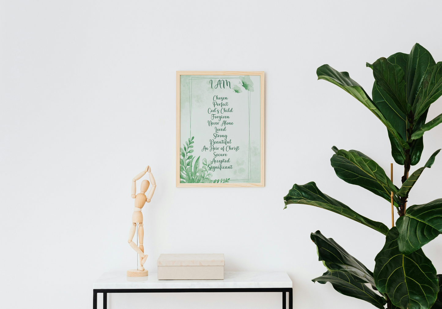I Know Who I Am In Christ Christian Printable Modern Christian Art Prints
