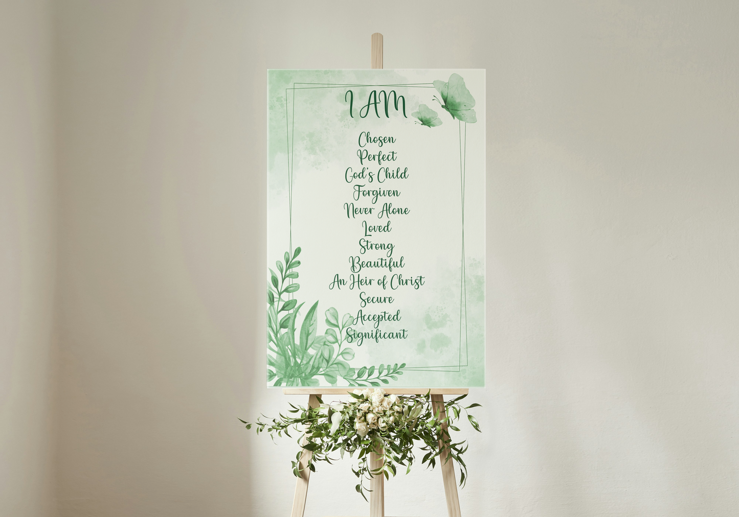 I Know Who I Am In Christ Christian Printable Modern Christian Art Prints