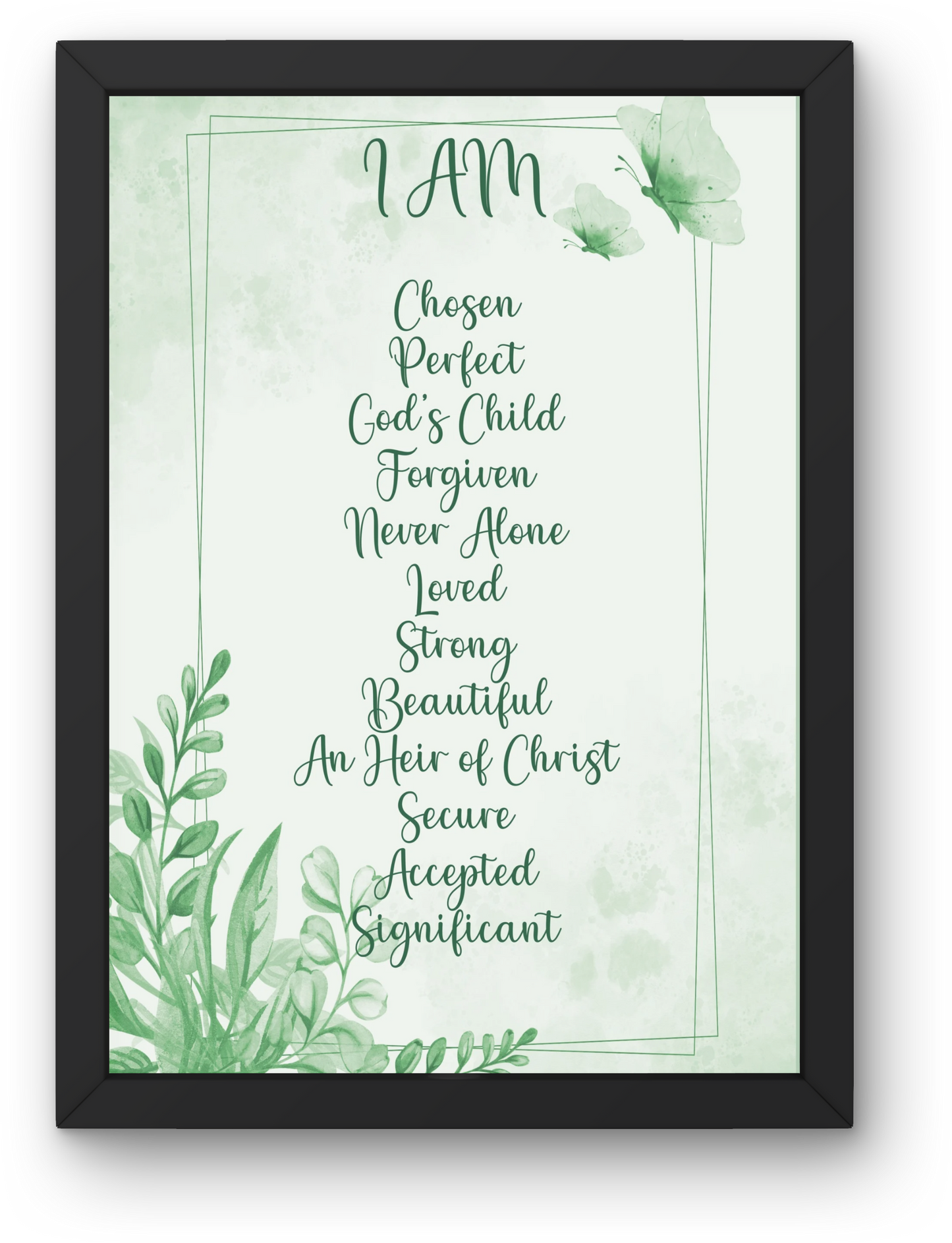 I Know Who I Am In Christ Christian Printable Modern Christian Art Prints
