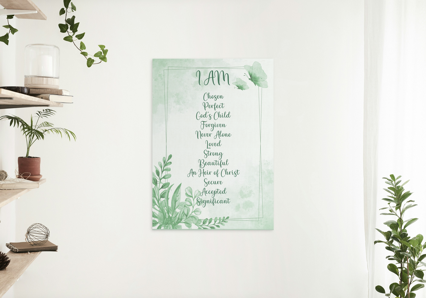 I Know Who I Am In Christ Christian Printable Modern Christian Art Prints