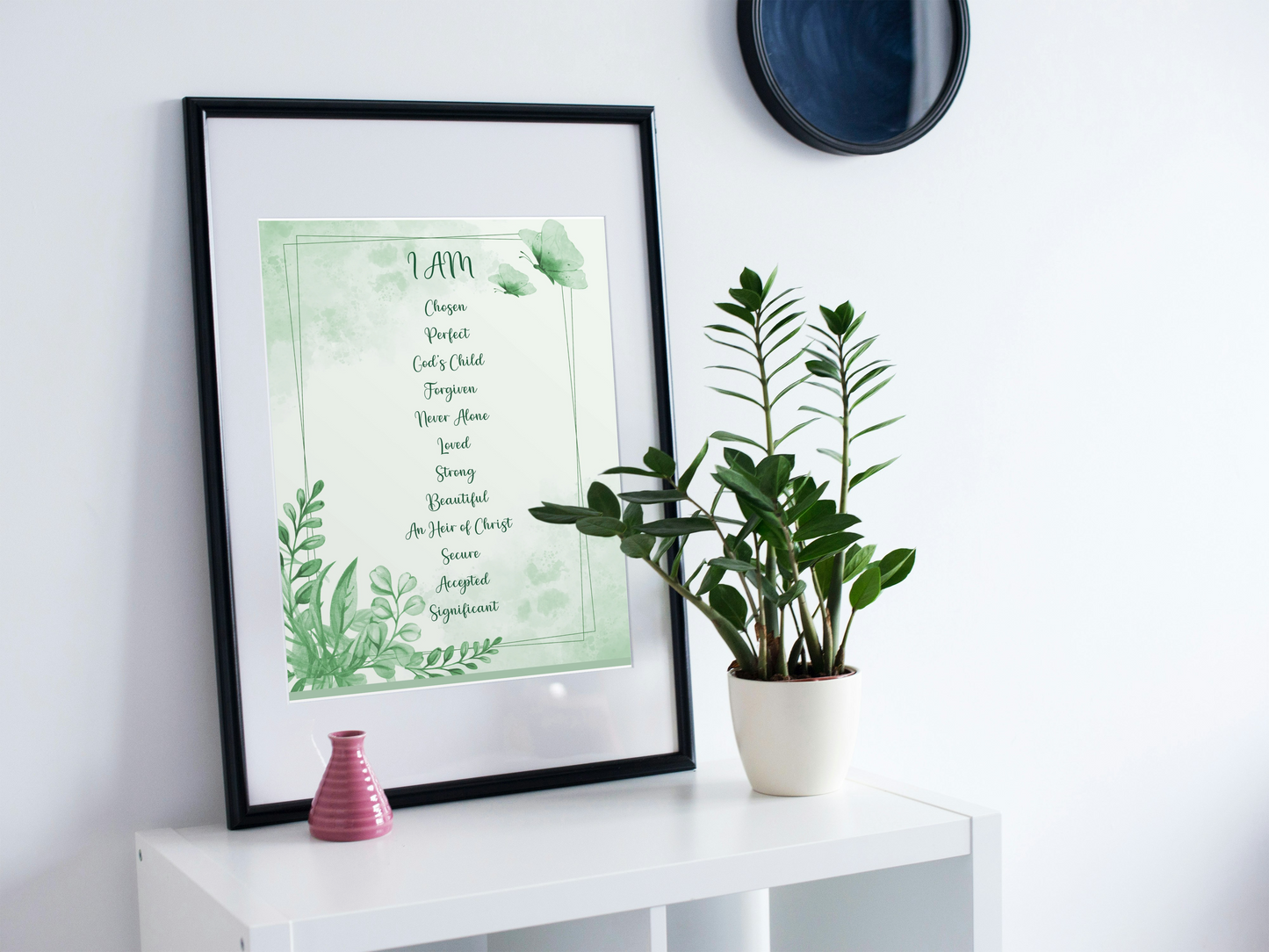 I Know Who I Am In Christ Christian Printable Modern Christian Art Prints