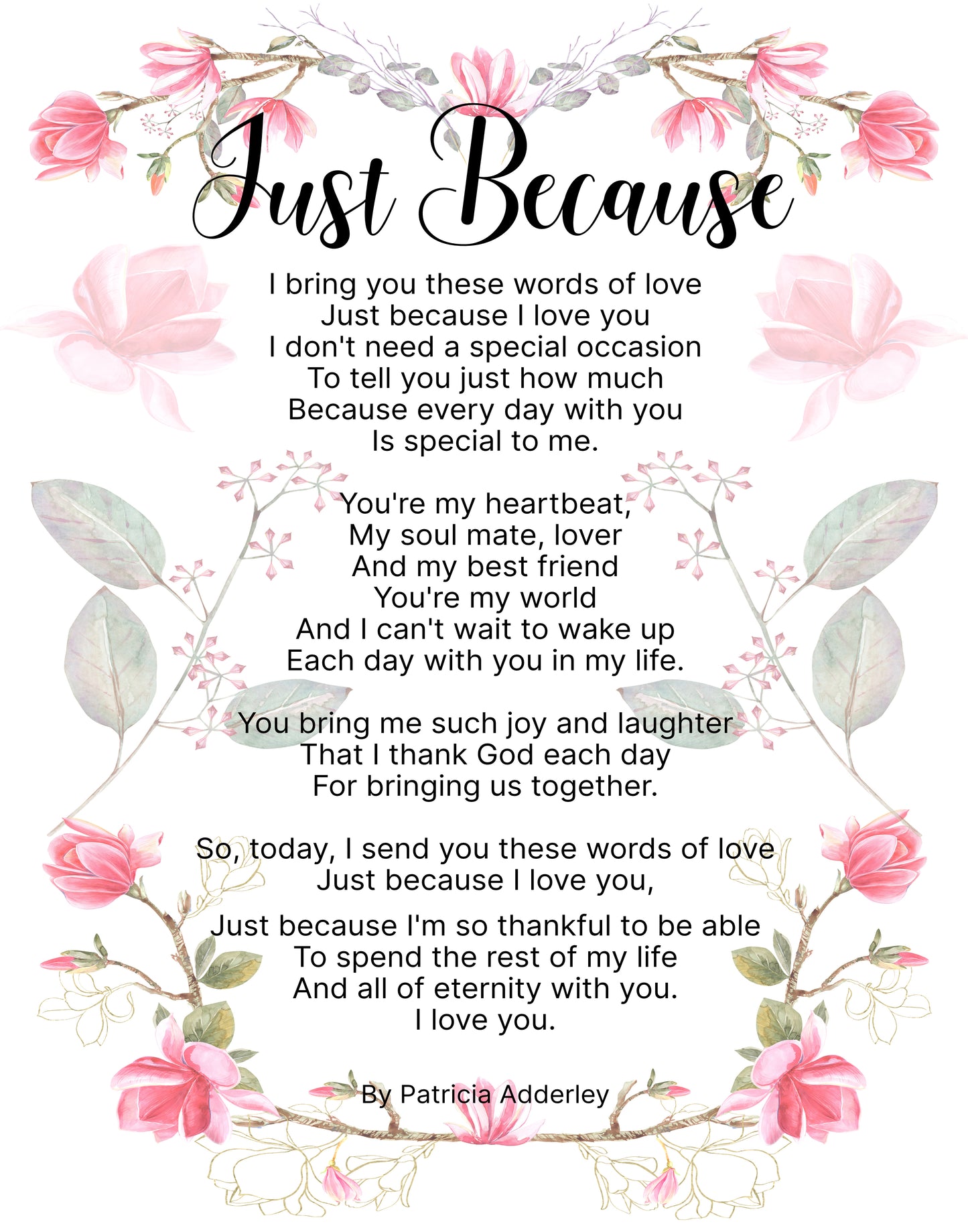 Just Because Christian Love Poetry Christian Love Poems For Wife christian wedding poetry