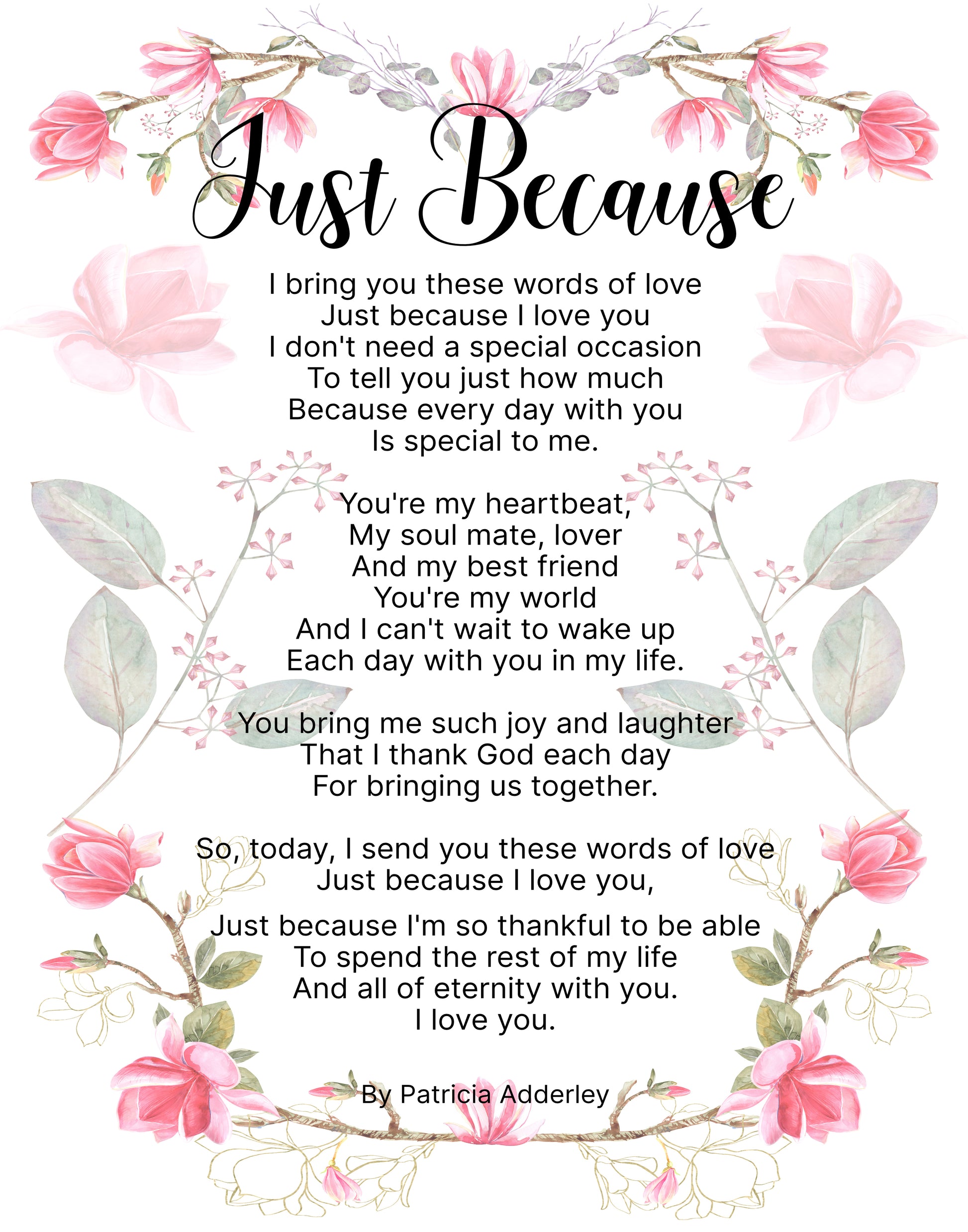 Just Because Christian Love Poetry Christian Love Poems For Wife christian wedding poetry