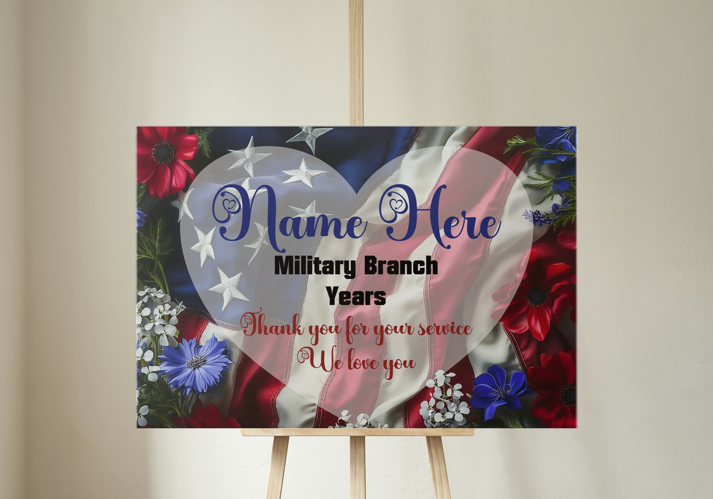 Personalized and Customized Memorial Day and Veterans Day Metal Wall Art Decoration Custom Memorial Gifts