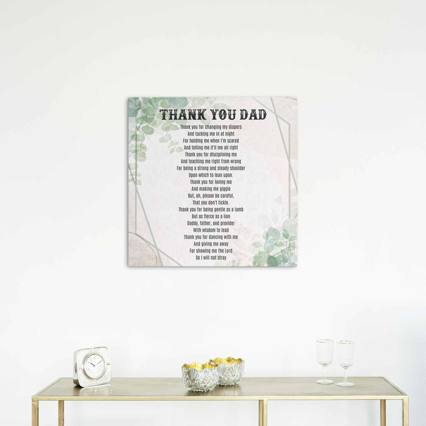 Thank You Dad Father's Day Poem Father's Day Card Printable