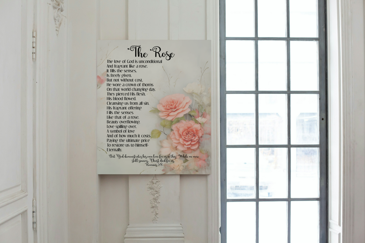 The Rose Christian Poem About God's Love Digital Print