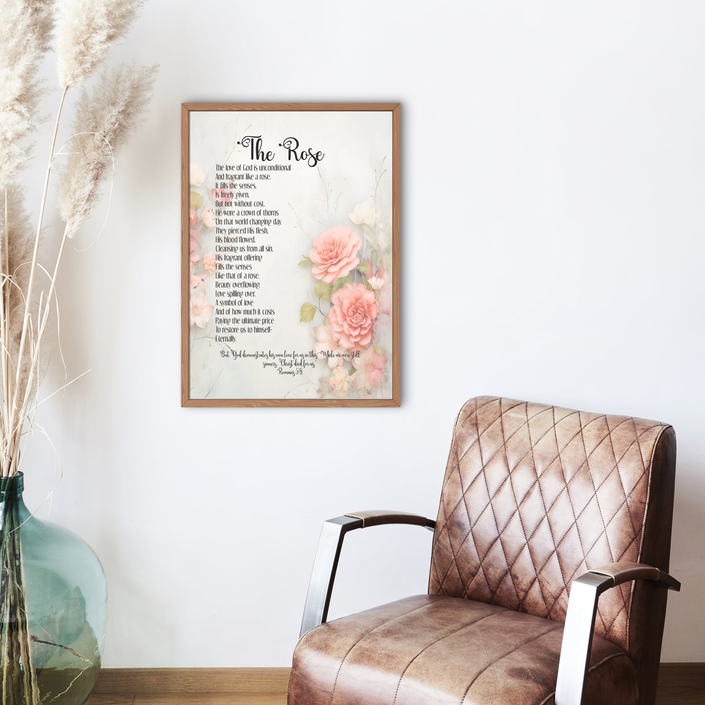The Rose Christian Poem About God's Love Digital Print