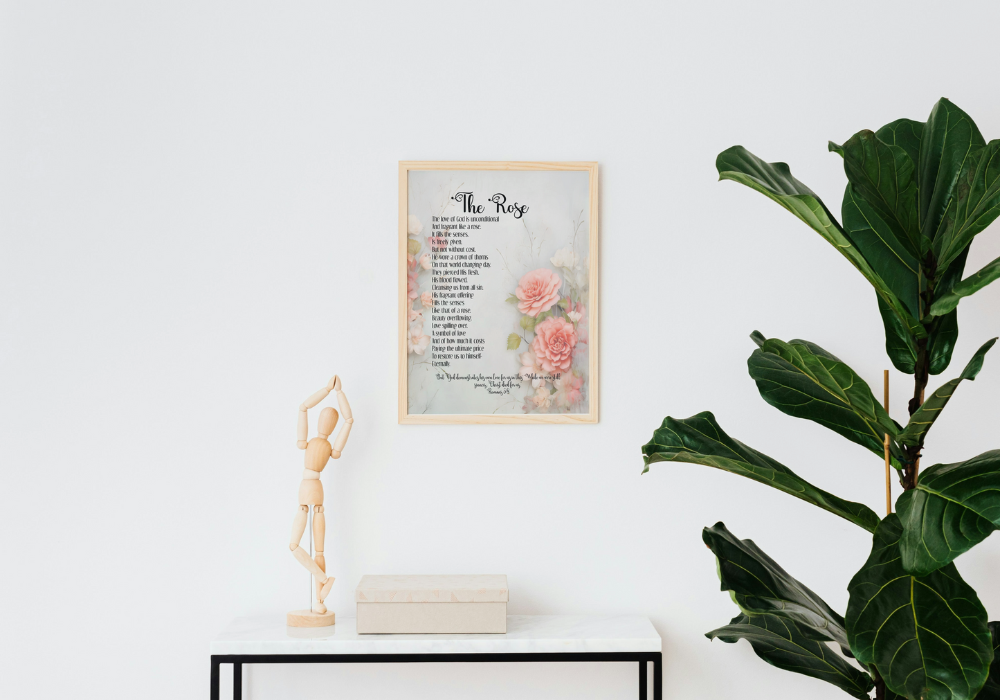 The Rose Christian Poem About God's Love Digital Print