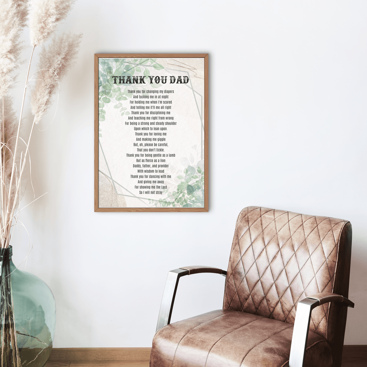 Thank You Dad Father's Day Poem Father's Day Card Printable