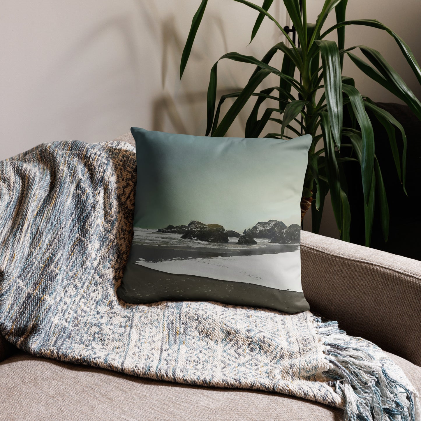 Let it Snow on the South Oregon Coast Nautical Pillow