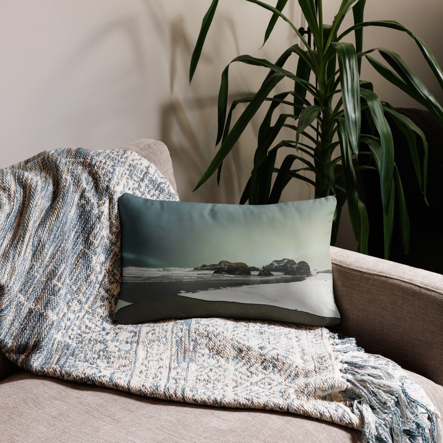 Let it Snow on the South Oregon Coast Nautical Pillow