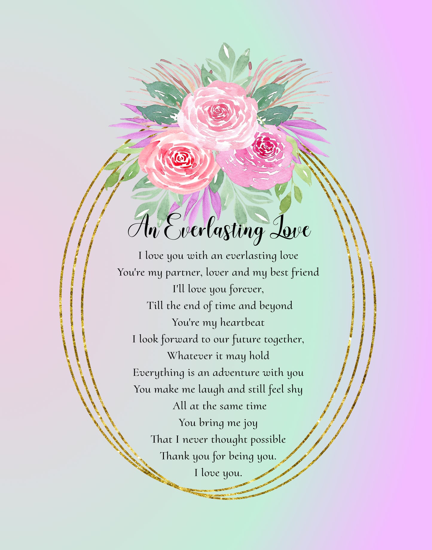 Christian Valentine's Day Romance An Everlasting Love Digital Art Print