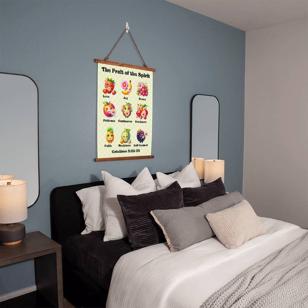 Cute Artful Fruit of the Spirit Art For Children Wall Art Tapestry