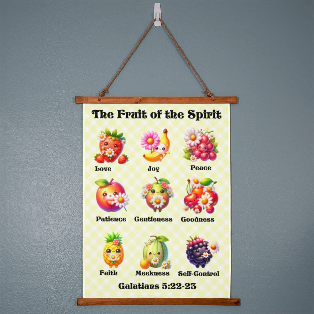 Cute Artful Fruit of the Spirit Art For Children Wall Art Tapestry