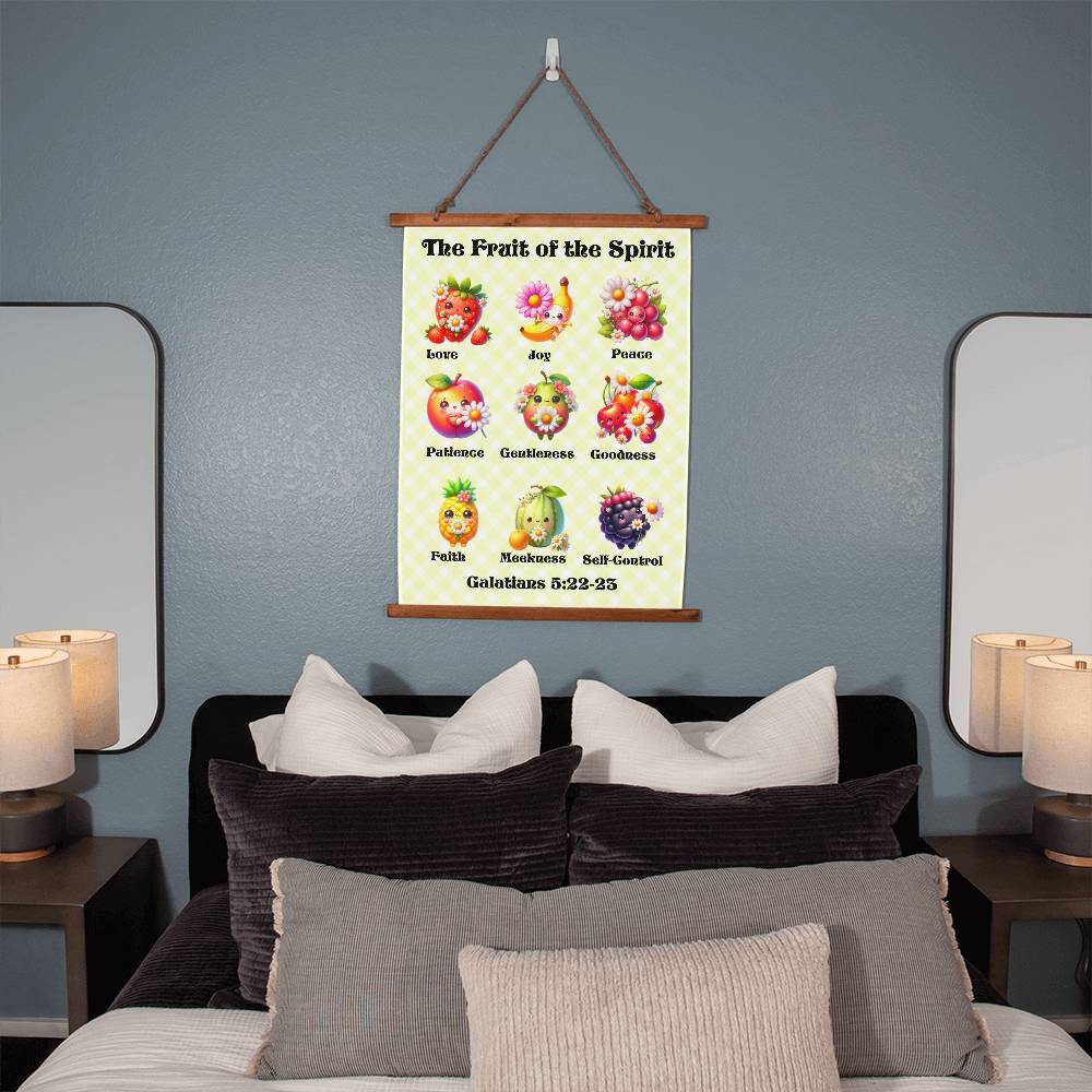 Cute Artful Fruit of the Spirit Art For Children Wall Art Tapestry