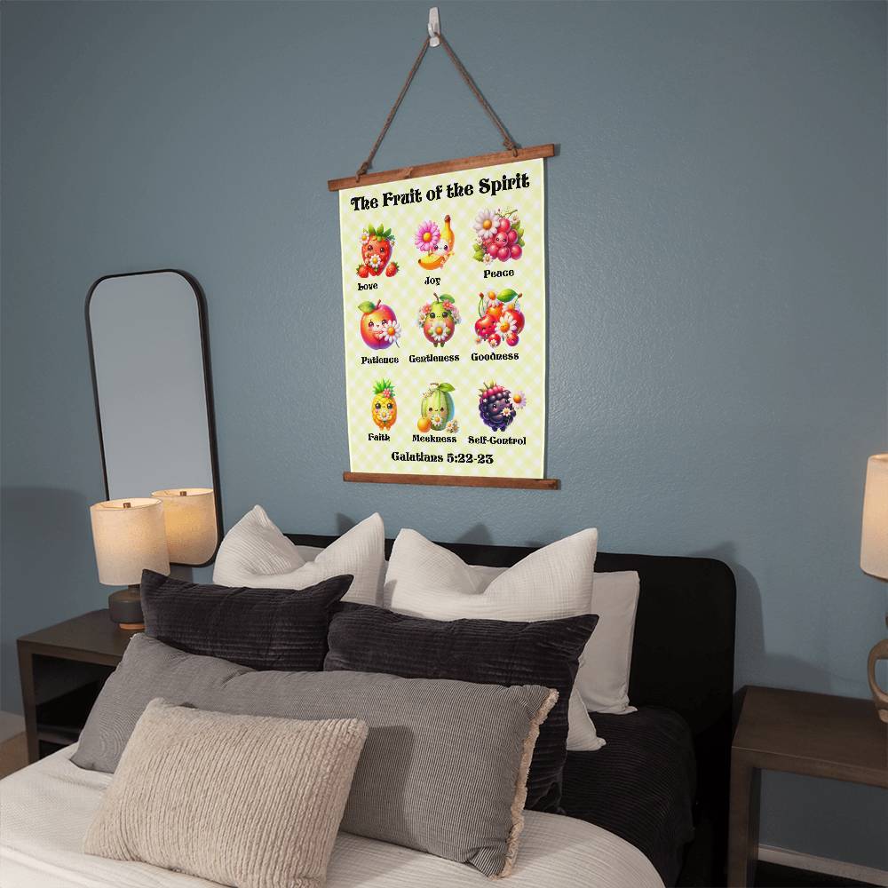 Cute Artful Fruit of the Spirit Art For Children Wall Art Tapestry