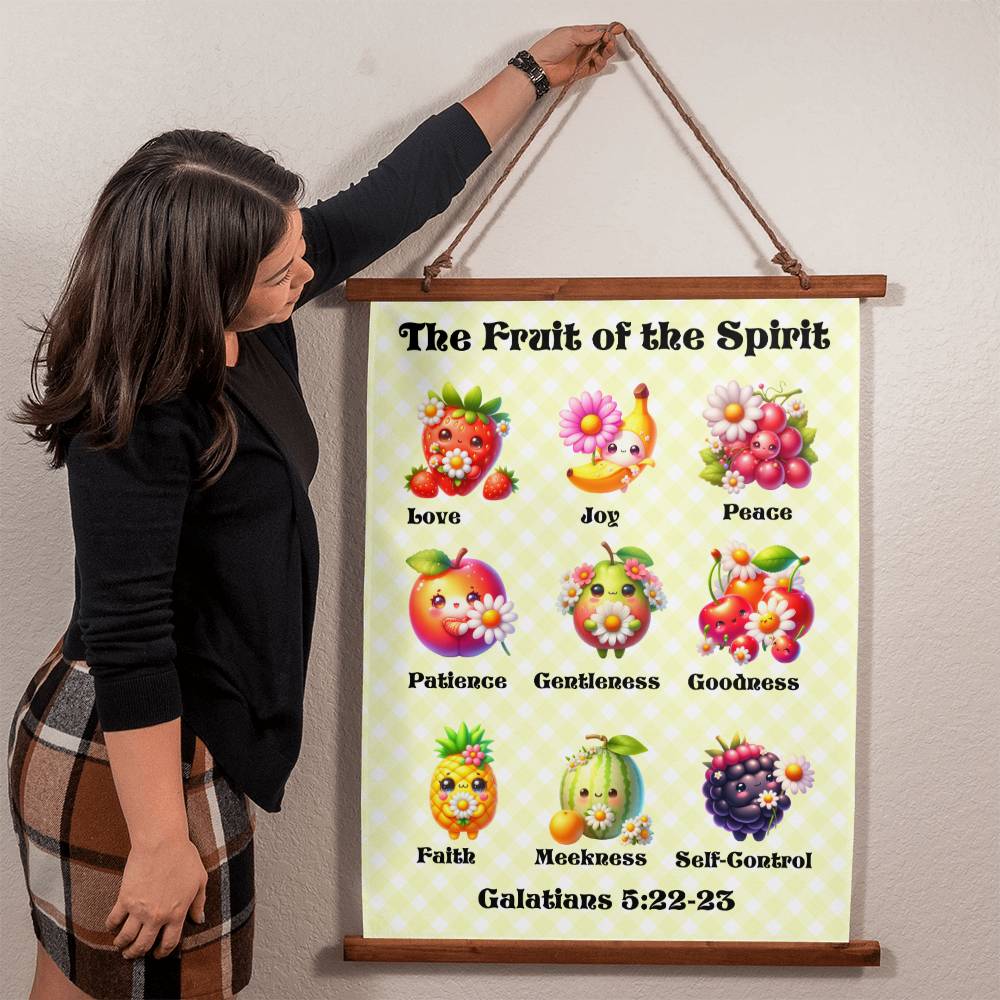 Cute Artful Fruit of the Spirit Art For Children Wall Art Tapestry