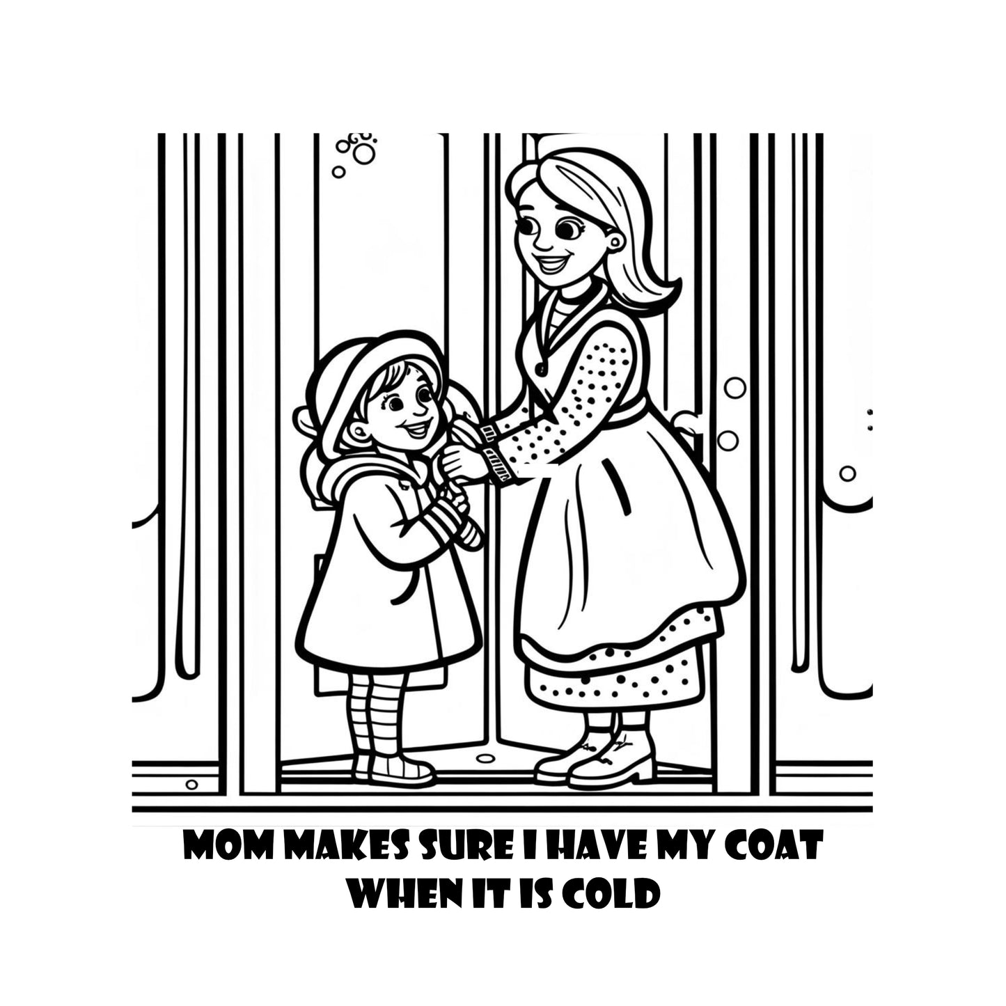 Fun With Mom and Me Warm and Cozy Coloring Book Mother and Daughter Coloring Pages
