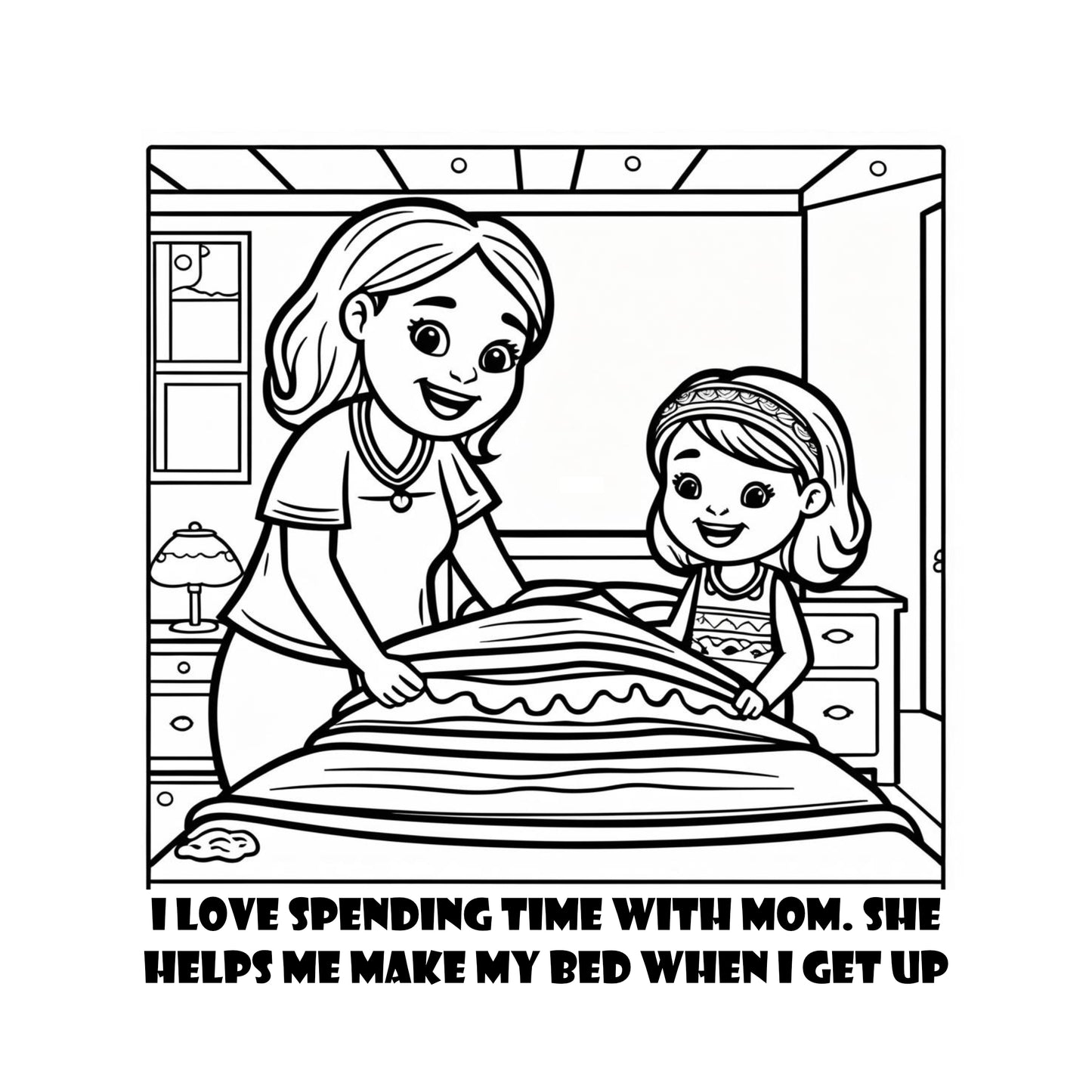 Fun With Mom and Me Warm and Cozy Coloring Book Mother and Daughter Coloring Pages