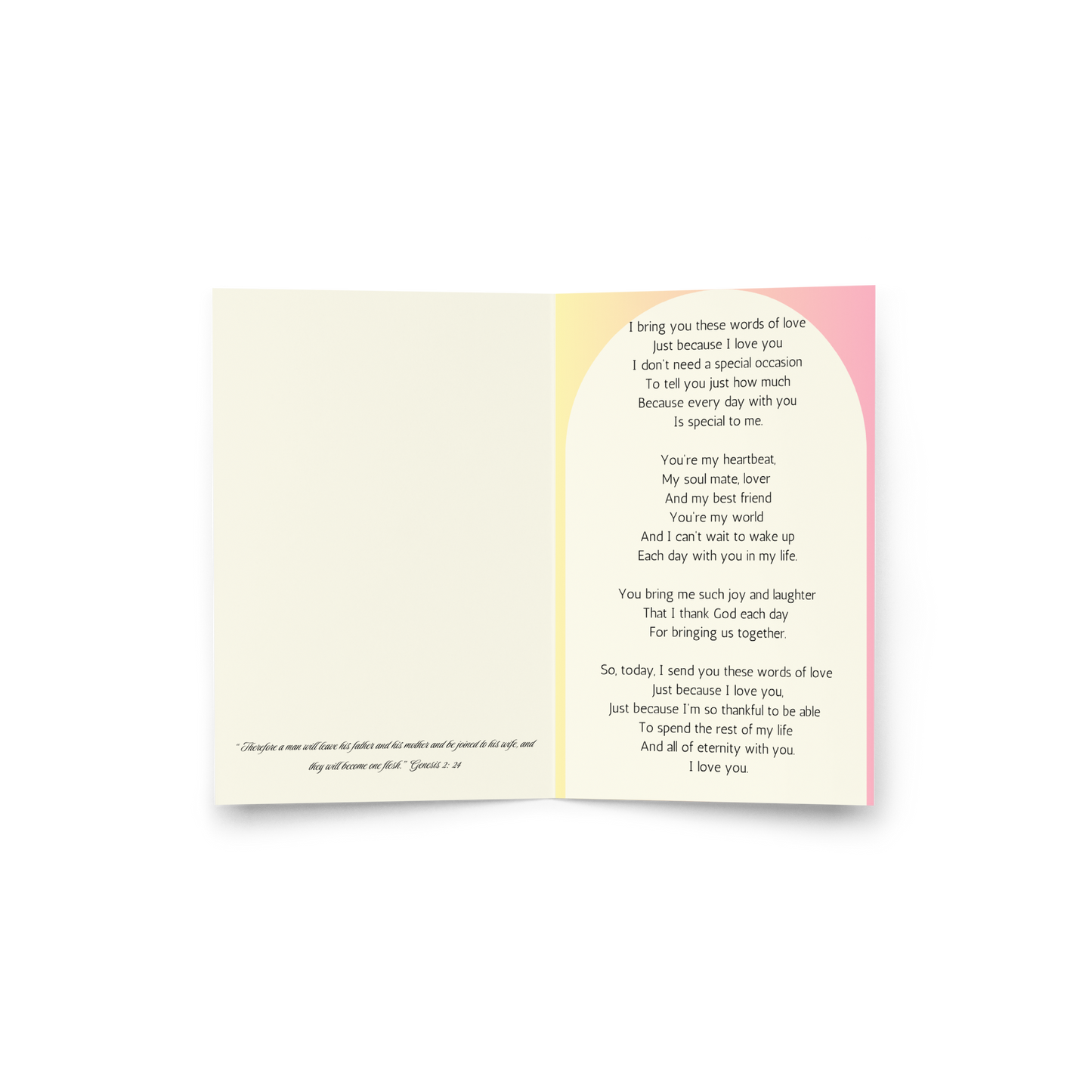 "Just Because" Romantic Love Poem For Spouse Lovely Romantic Cards