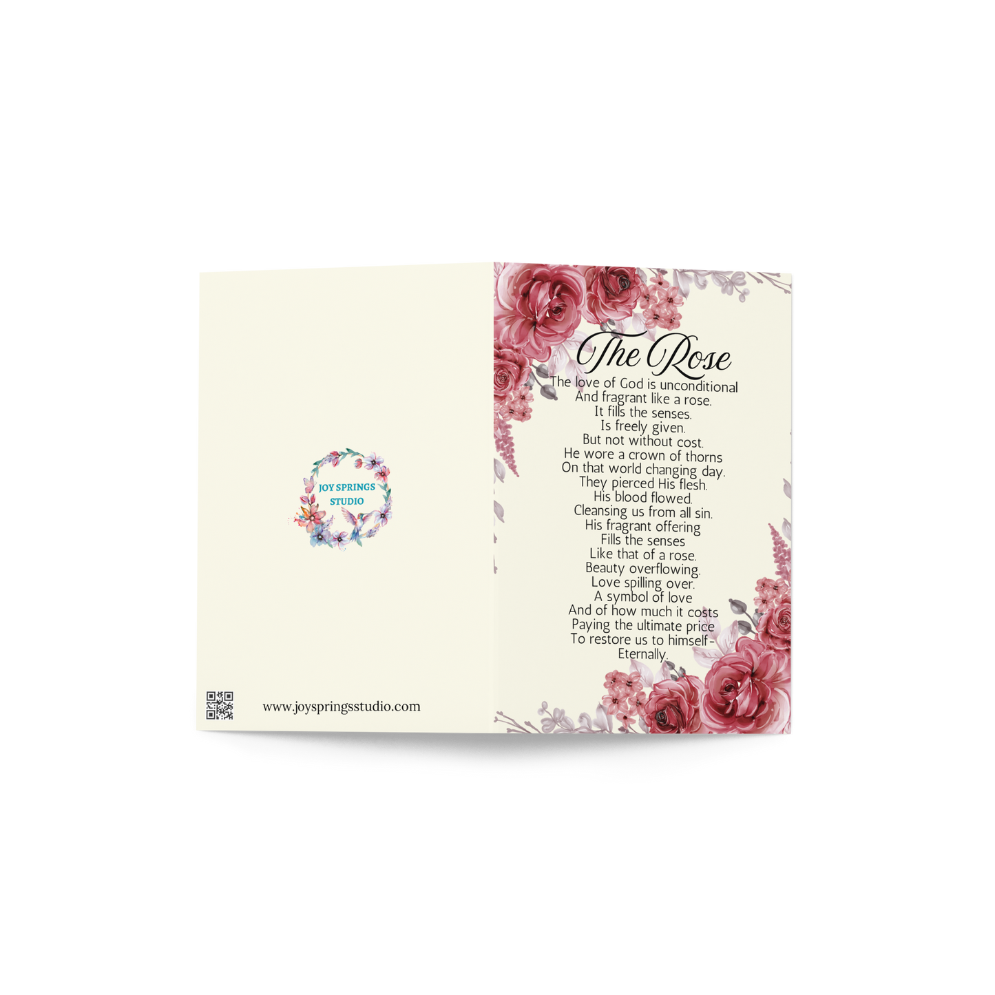The Rose Christian Easter Card Religious Messages About God's Love