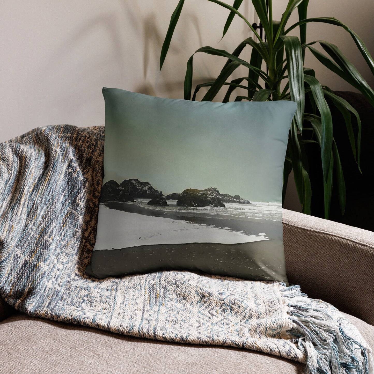 Let it Snow on the South Oregon Coast Nautical Pillow