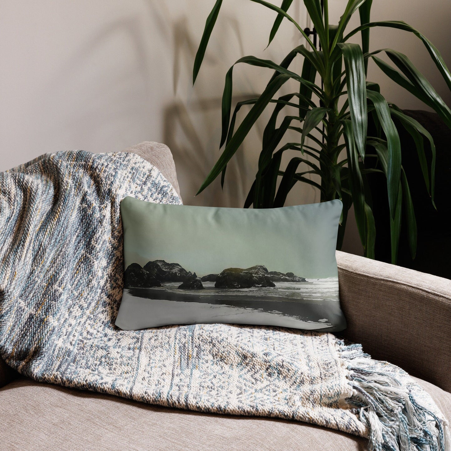 Let it Snow on the South Oregon Coast Nautical Pillow