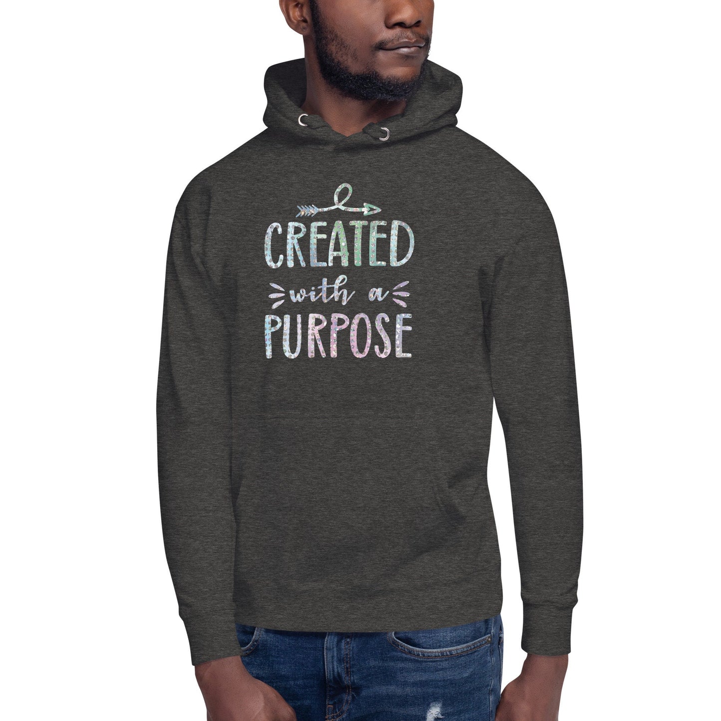 Created With a Purpose Christian Identity Purposeful Life Prayerful Hoodie