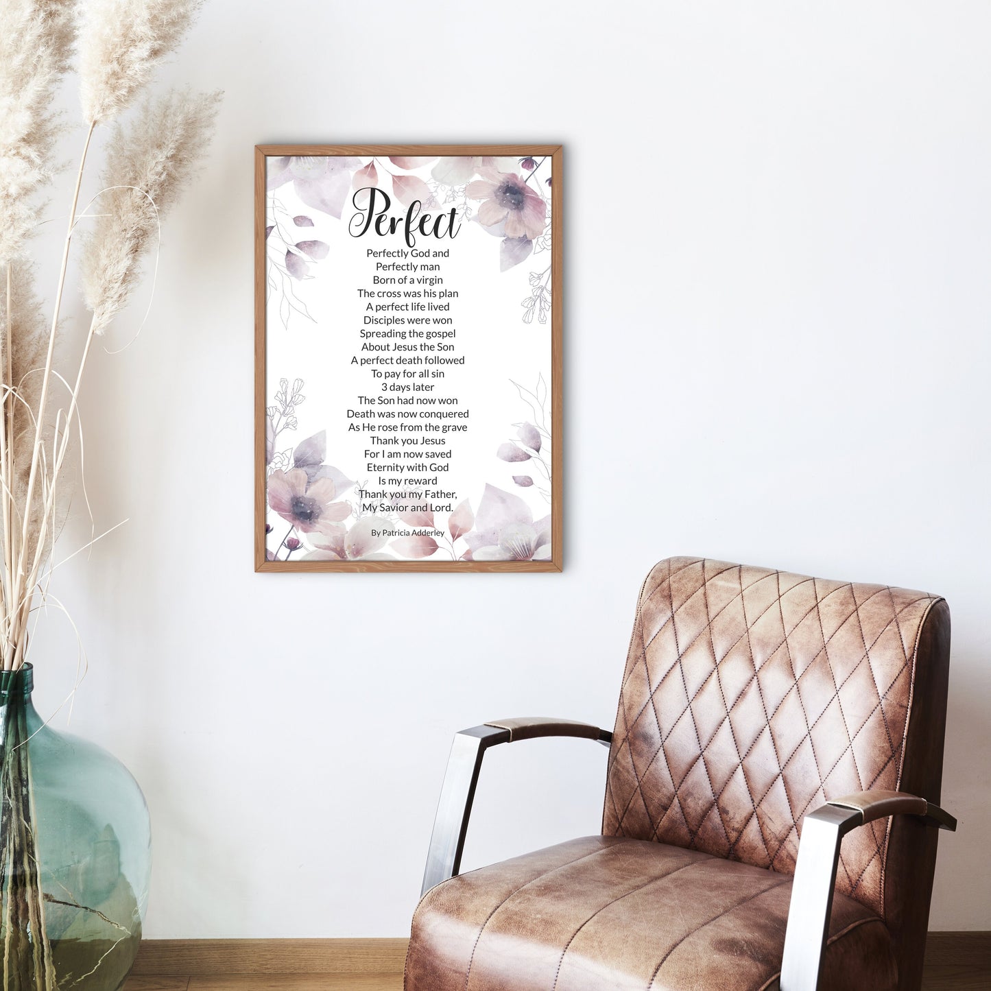 God's Perfect Love Salvation Poem "Perfect" Digital Print