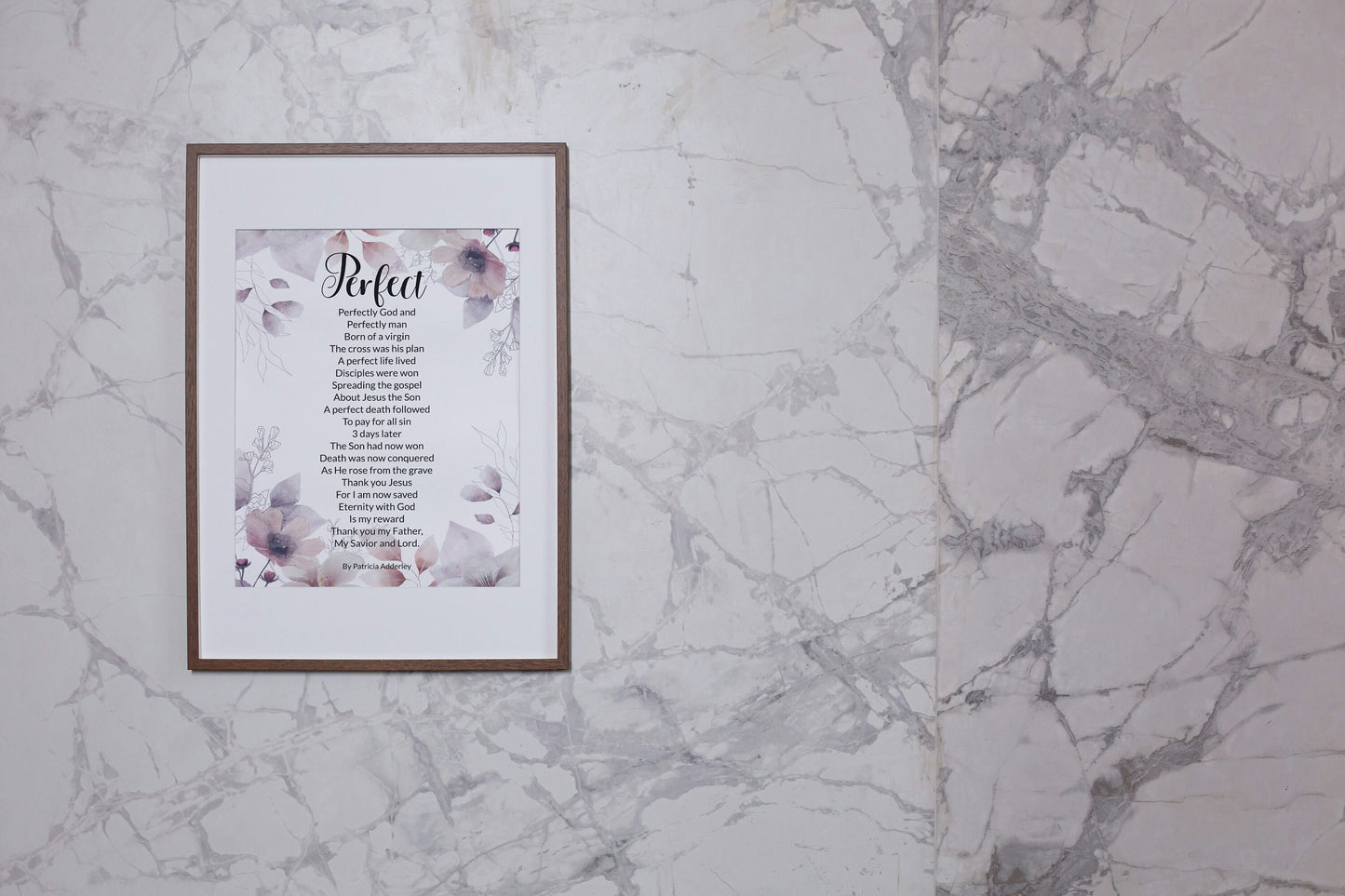 God's Perfect Love Salvation Poem "Perfect" Digital Print