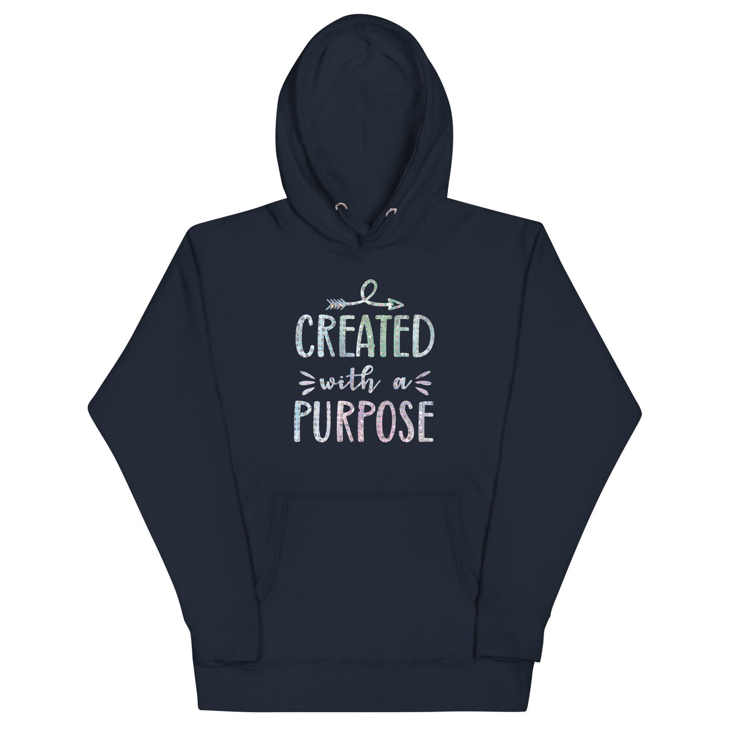 Created With a Purpose Christian Identity Purposeful Life Prayerful Hoodie