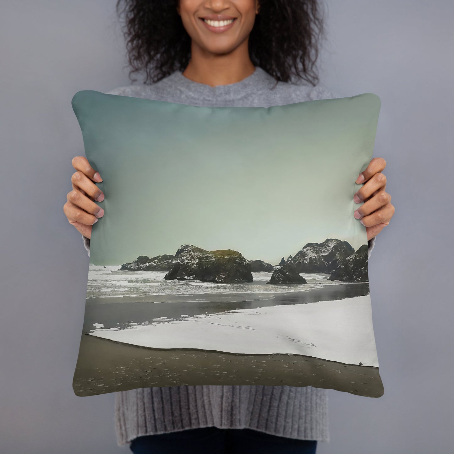 Let it Snow on the South Oregon Coast Nautical Pillow
