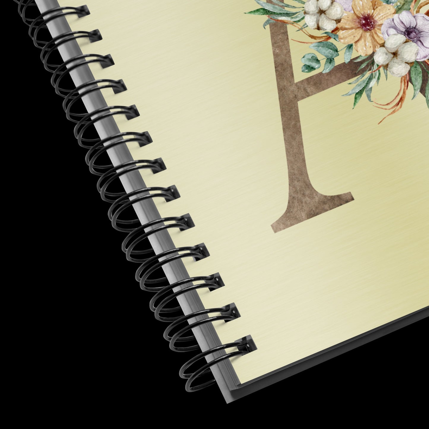 Personalized Elegant Flowered MONOGRAM Spiral Notebook