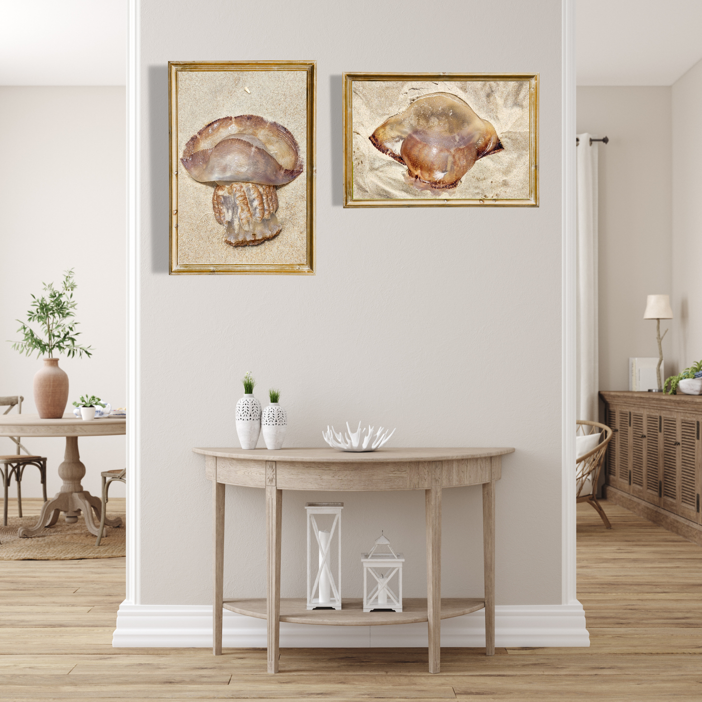 Gold Color Giant Jelly Fish Sealife Digital Print