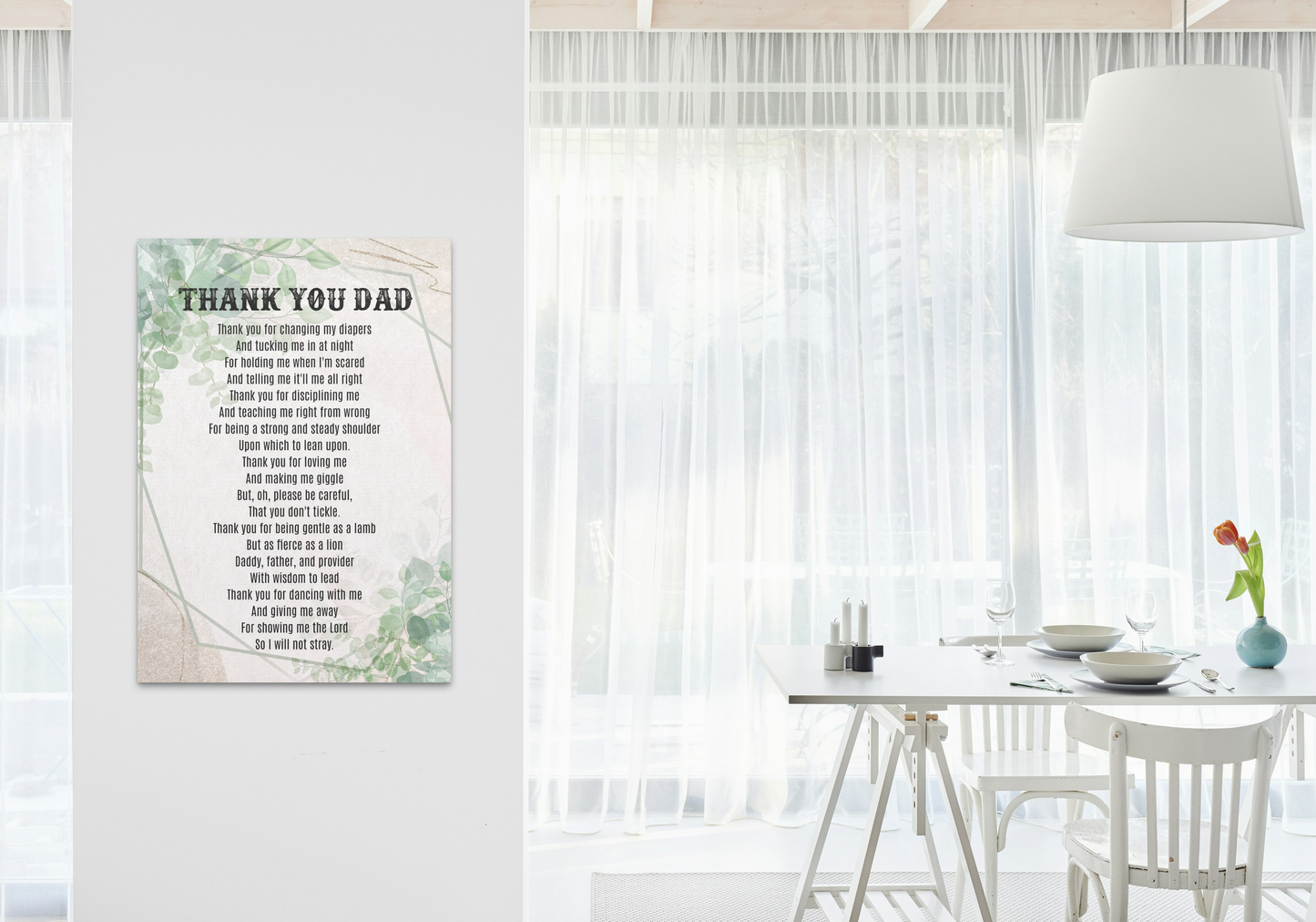 Thank You Dad Father's Day Poem Father's Day Card Printable