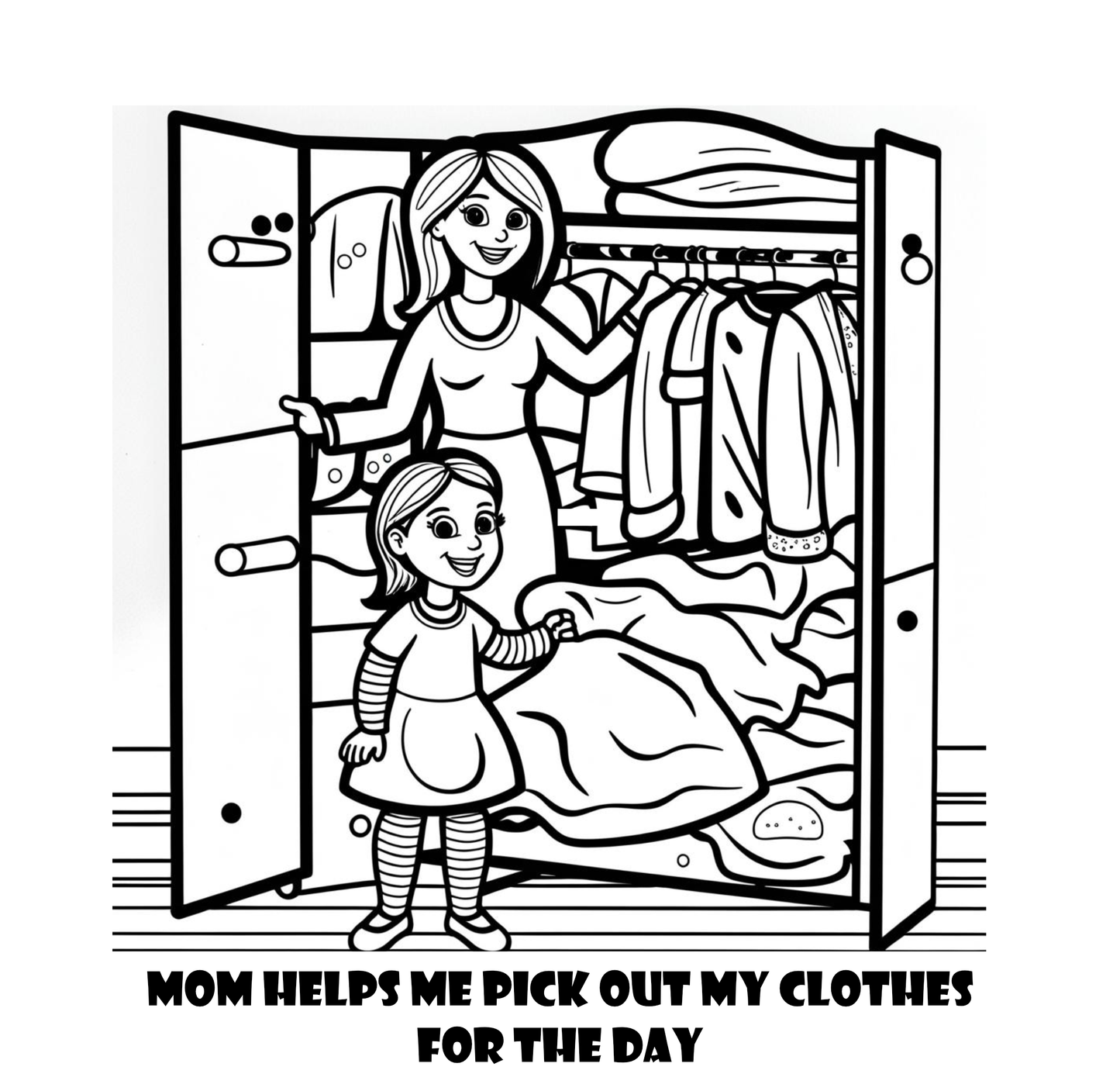 Fun With Mom and Me Warm and Cozy Coloring Book Mother and Daughter Coloring Pages
