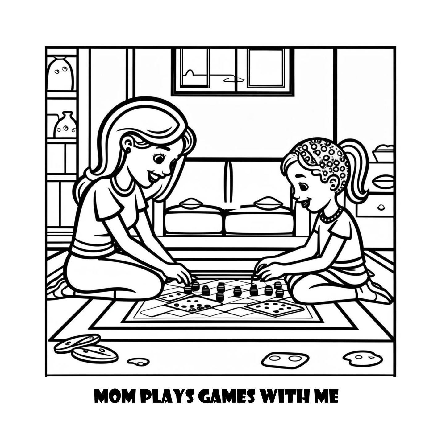 Fun With Mom and Me Warm and Cozy Coloring Book Mother and Daughter Coloring Pages