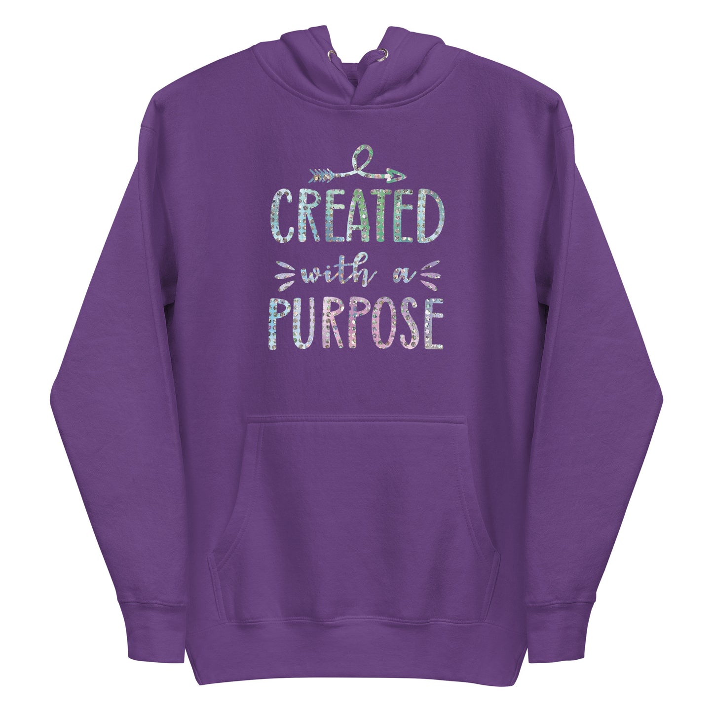 Created With a Purpose Christian Identity Purposeful Life Prayerful Hoodie