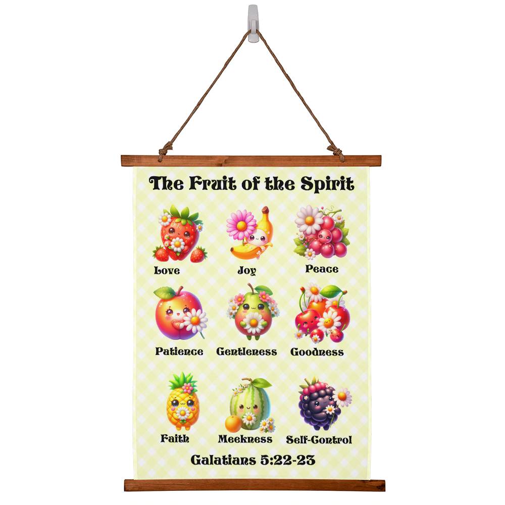 the fruit of the spirit wood framed wall art t