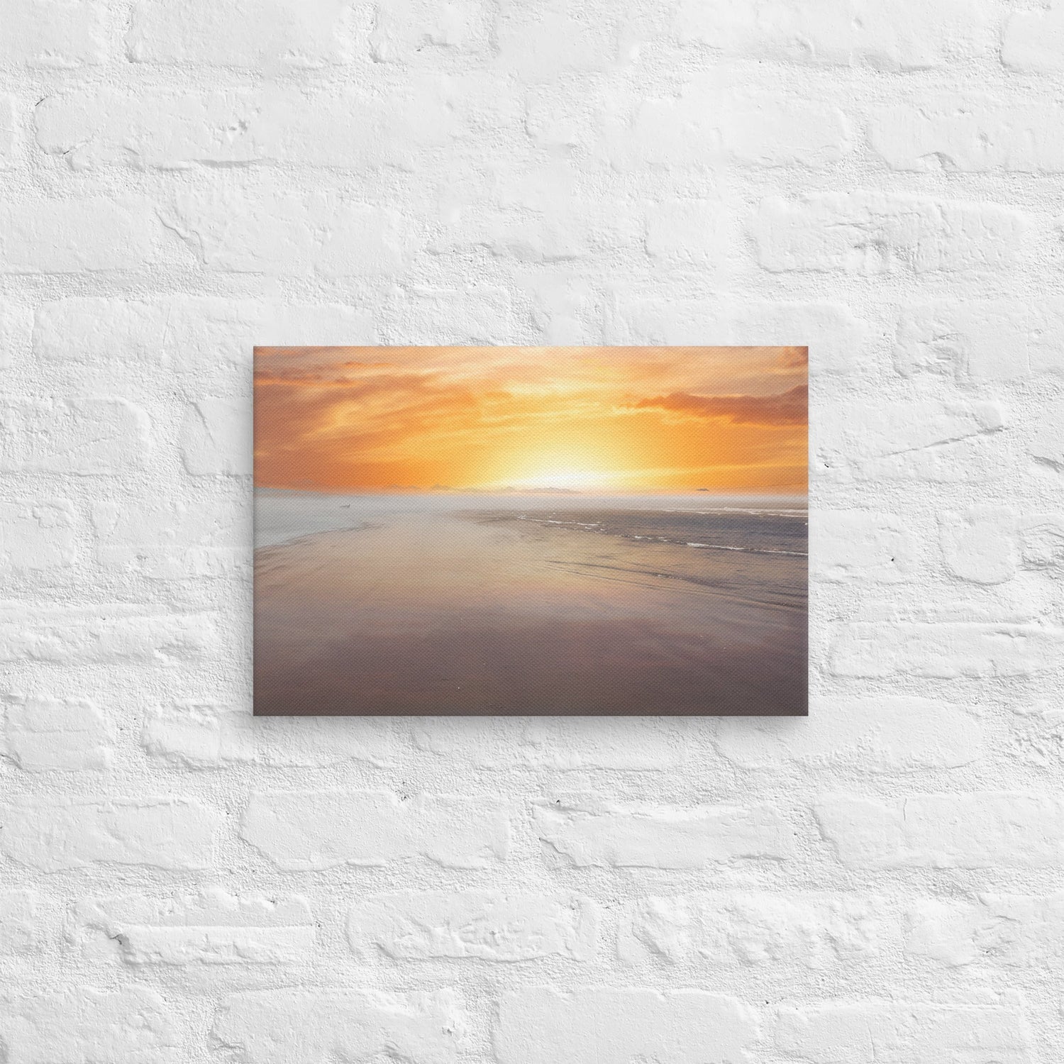 Sunset on the Oregon Coast Canvas Wrap Wall Art 