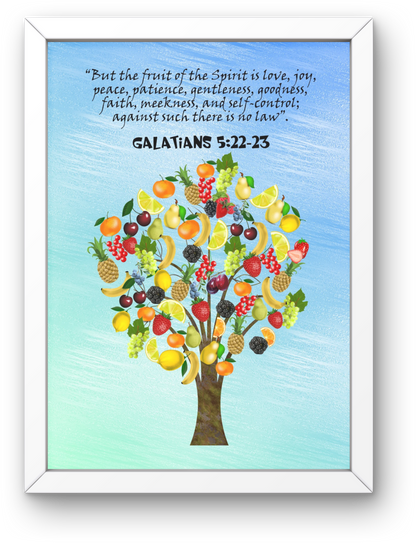 Galatians 5:22 Fruit of the Spirit Fruits Christian Art