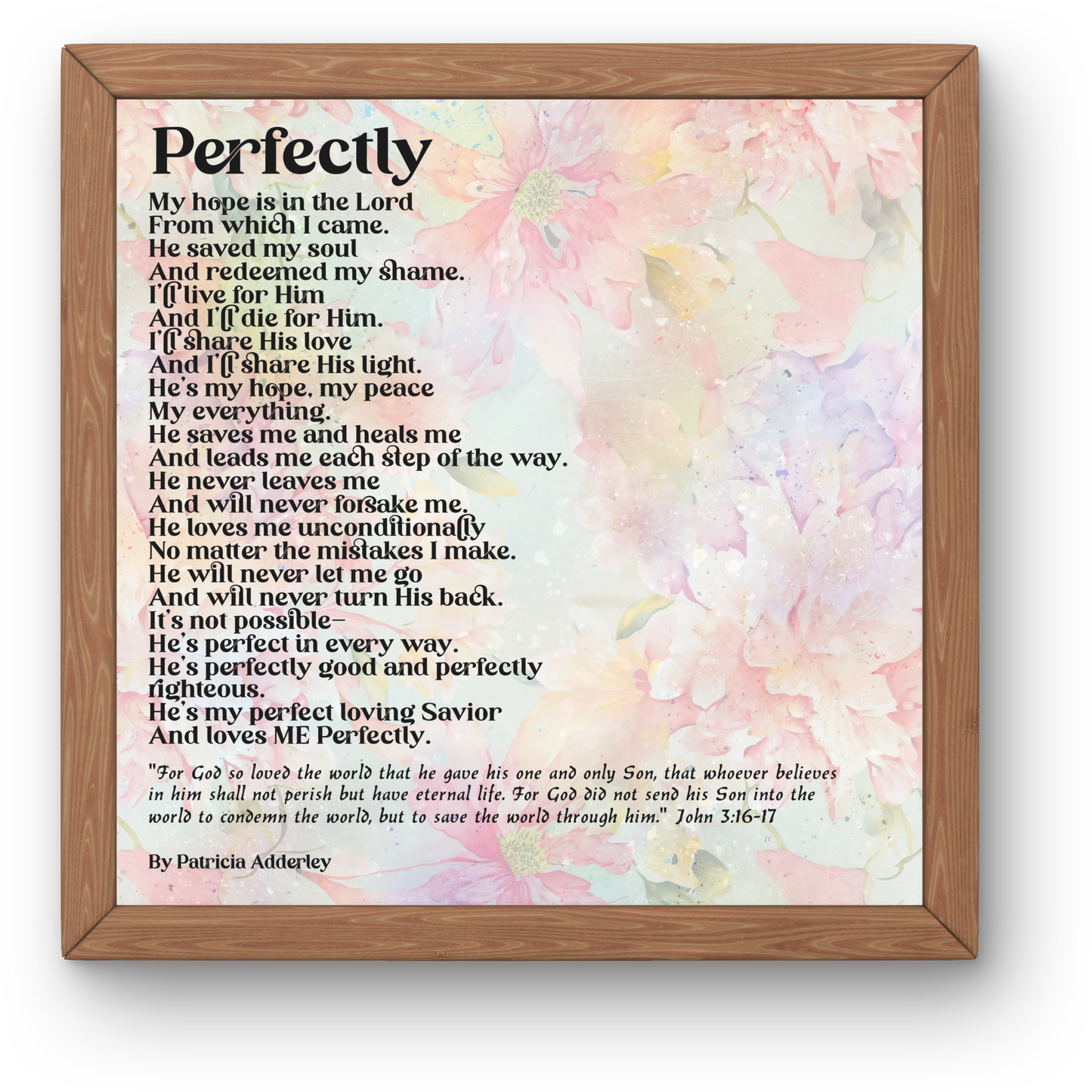Perfectly Loved Inspiring Poetry Art Prints  "Perfectly" Digital Download