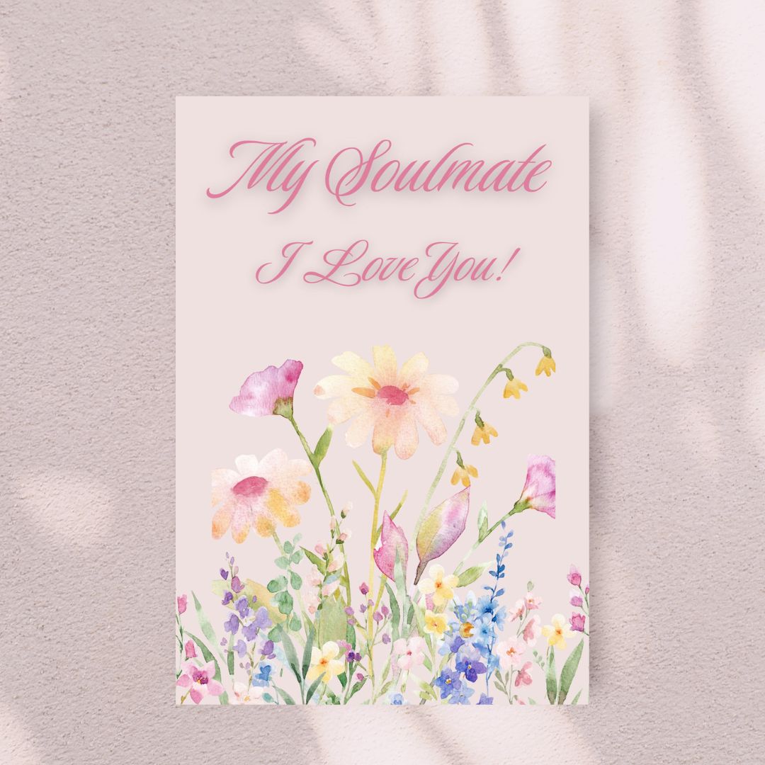 Soulmate Lovers Romantic Love Poems For Her Romantic Anniversary Card For Him
