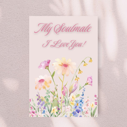 Soulmate Lovers Romantic Love Poems For Her Romantic Anniversary Card For Him