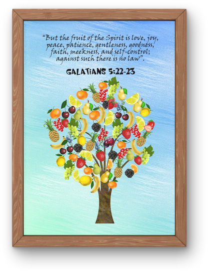 Galatians 5:22 Fruit of the Spirit Fruits Christian Art