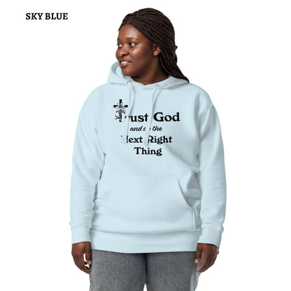 Proverbs 3 5 Trust God and Do the Next Right Thing Christianity Faith Unisex Hoodie