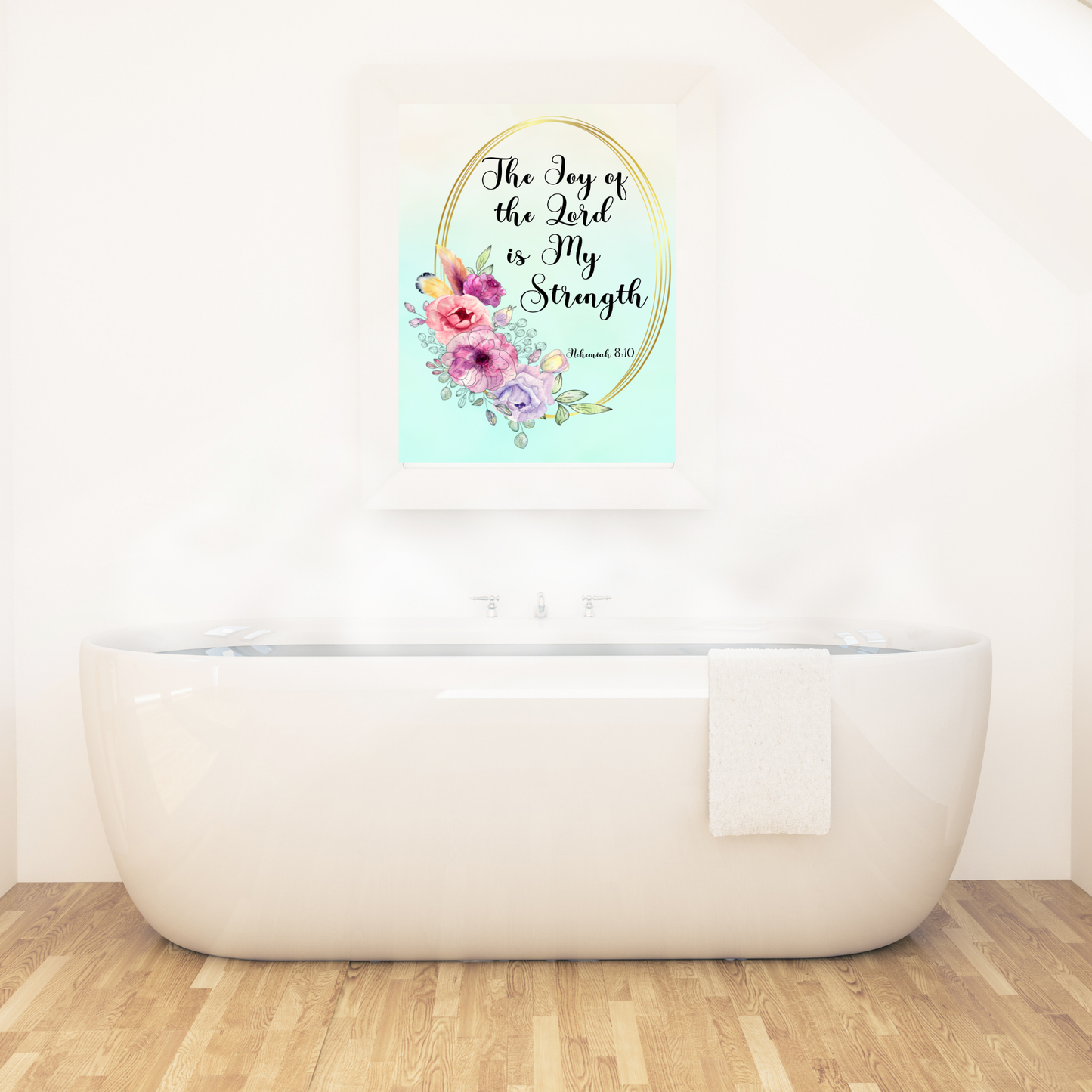 The Joy of the Lord Floral Modern Christian Art Digital Print